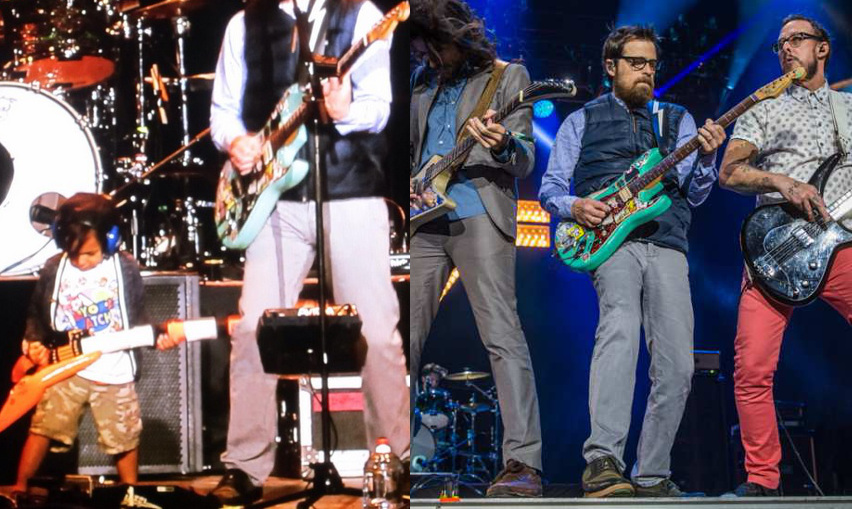 Épico concierto de Weezer ¡con sus hijos de 3 y 12 años!