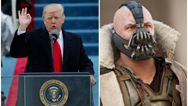 Donald Trump cita a Bane en su discurso como nuevo presidente