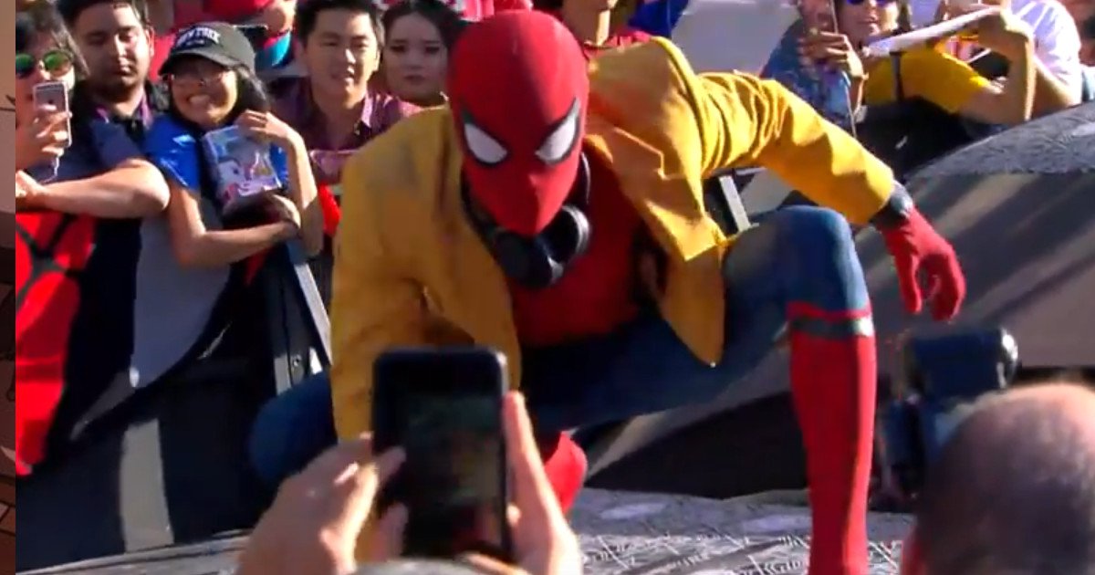 Vídeo de Tom Holland en el estreno de 'Spider-Man: Homecoming'