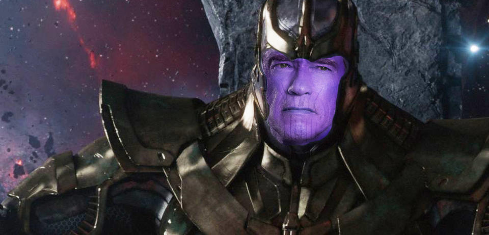 El elegido original para ser el actor de Thanos era Arnold Schwarzenegger