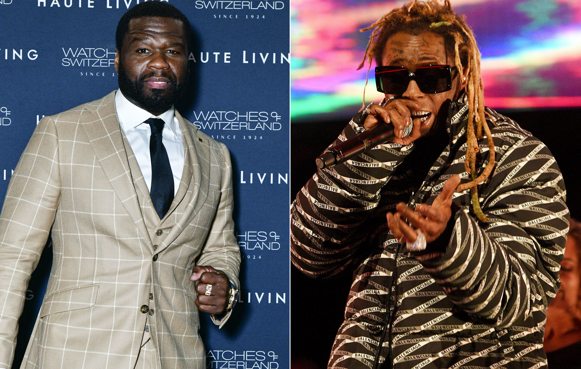 50 Cent dice que está "seguro" de que Lil Wayne fue pagado para apoyar a Donald Trump antes de las elecciones