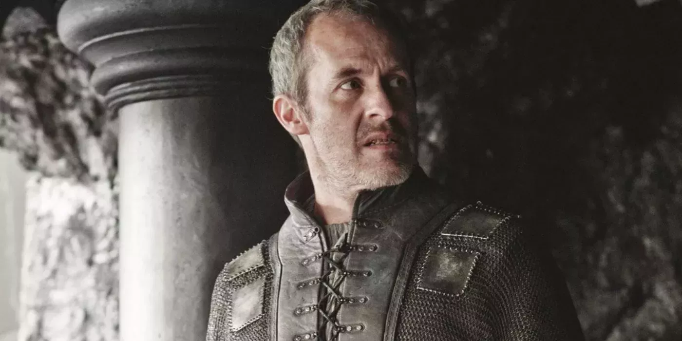 Stannis Baratheon looking to the side in Game of Thrones