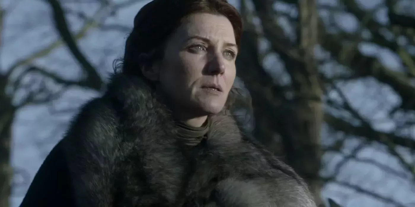 Catelyn Stark at Winterfell in Game of Thrones