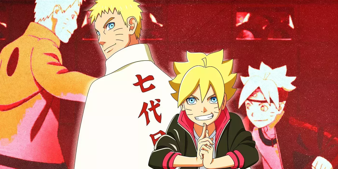 Custom Image of Naruto and Boruto in various poses.