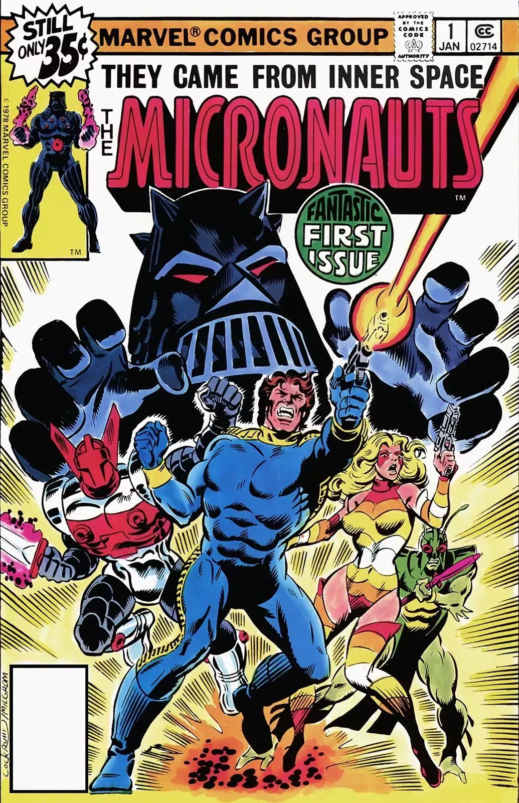 The first issue of the Micronauts