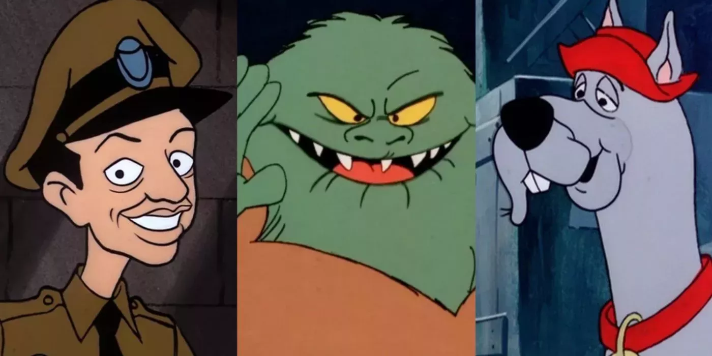 Split image showing some of the weirdest Scooby-Doo characters