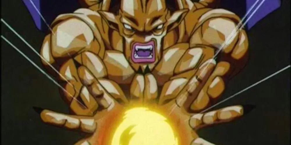 Nuova Shenron launches an energy attack in Dragon Ball GT.