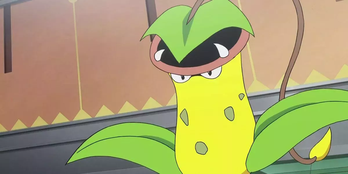 Red's Victreebel stands ready for battle in Pokemon Origins File 3: Giovanni.