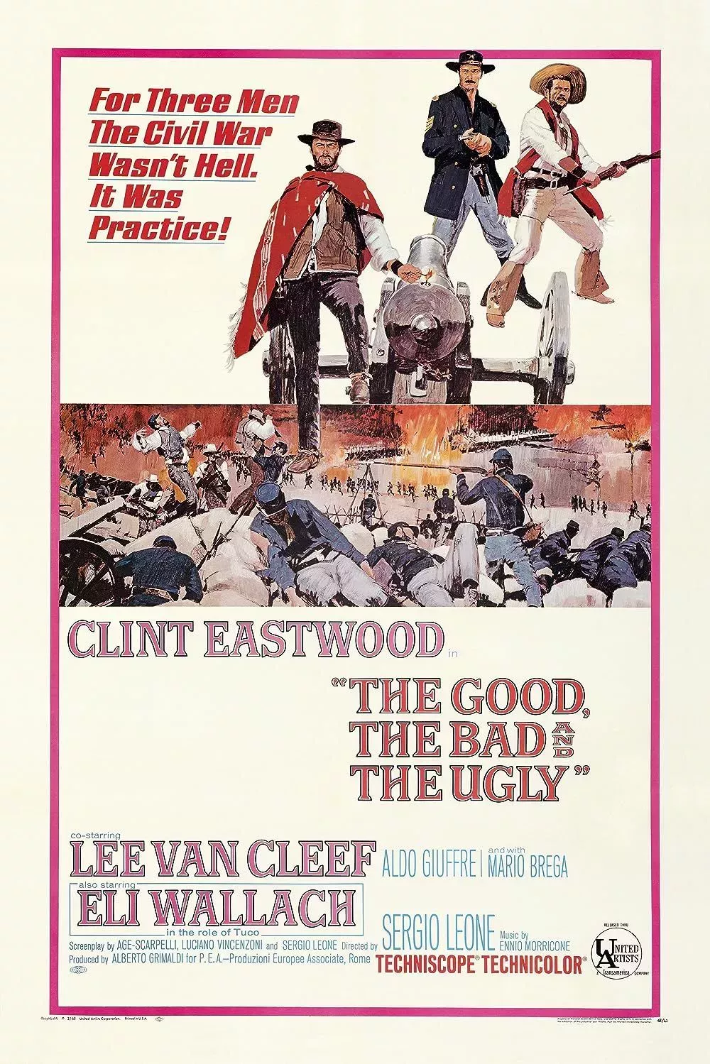 The original poster for The Good, the Bad and the Ugly (1966)