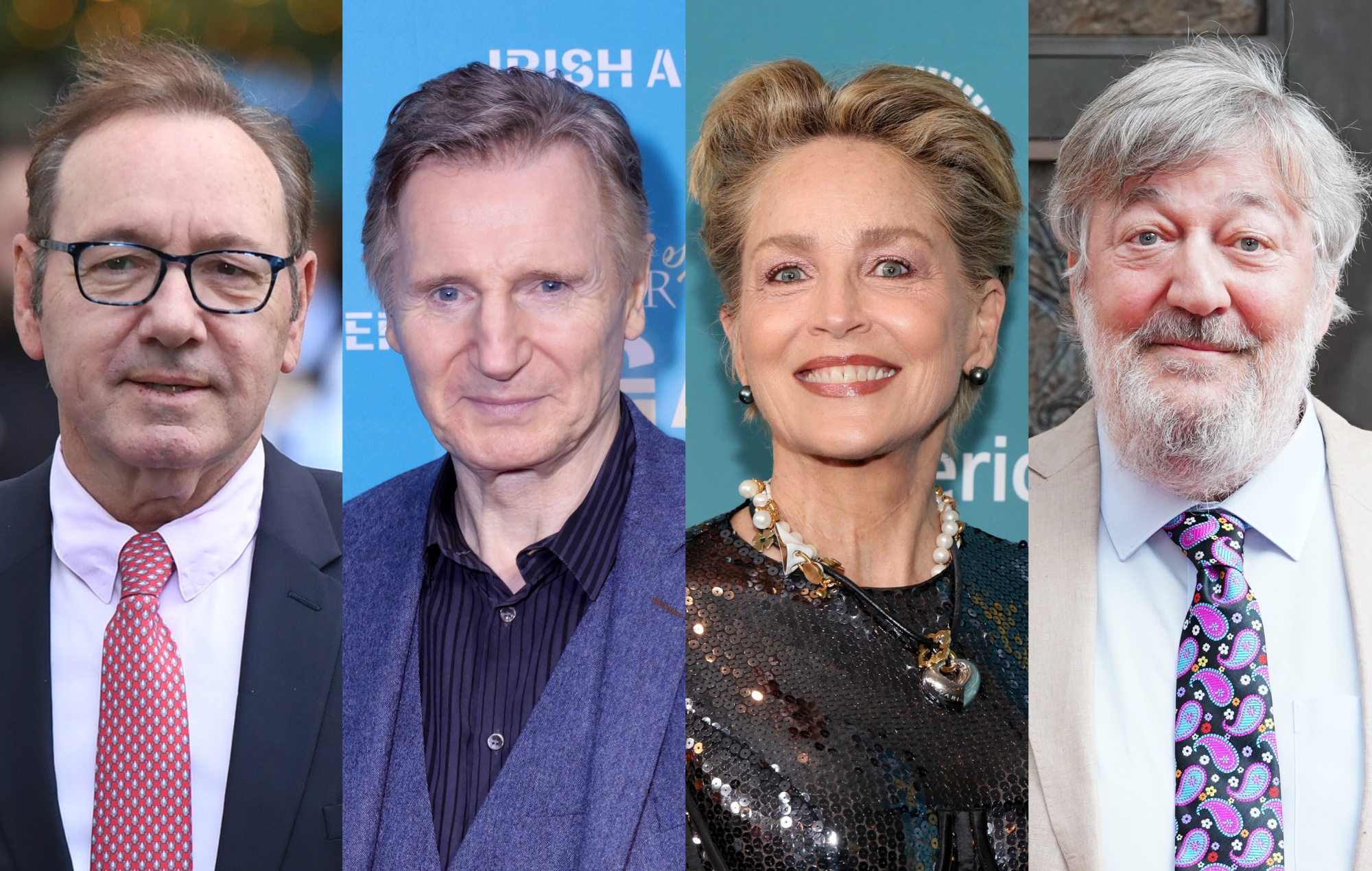 Liam Neeson y Sharon Stone se unen a Stephen Fry para apoyar el regreso de Kevin Spacey a Hollywood