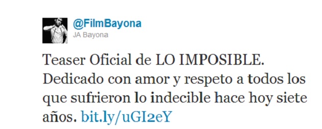 Llega el primer teaser oficial de Lo Imposible