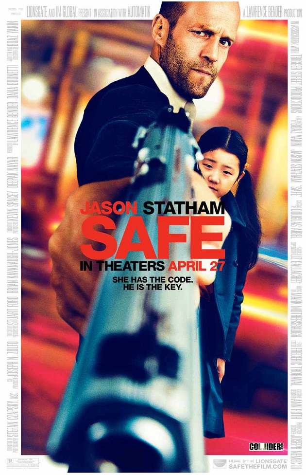 Jason Statham no olvida su cara de malote en el póster de 'Safe'