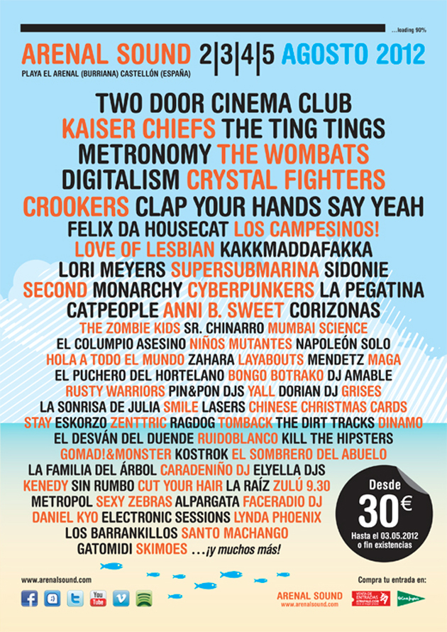The Ting Tings, Los Campesinos! y Clap Your Hands Say Yeah al Arenal Sound