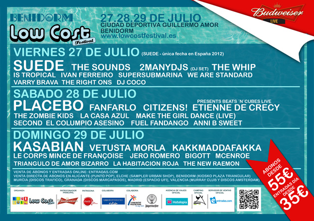 Cartel por días del Low Cost Festival