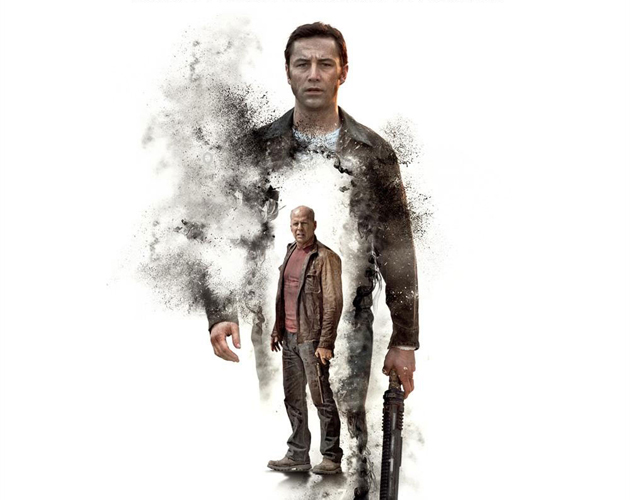 Otro póster más de 'Looper', con Joseph Gordon-Levitt y Bruce Willis fusionados