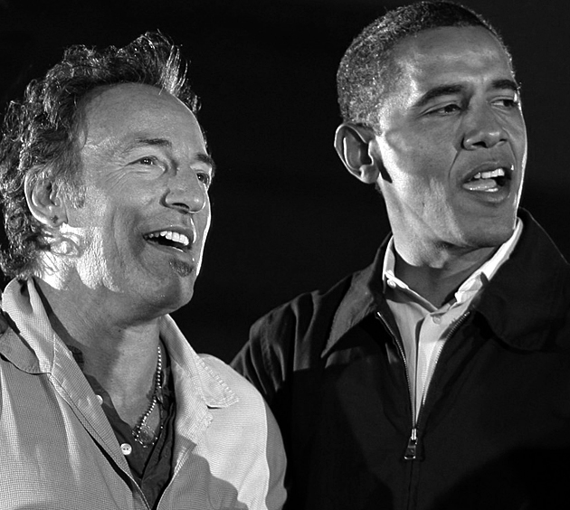 Bruce Springsteen imita a Obama e improvisa una canción para apoyar su candidatura