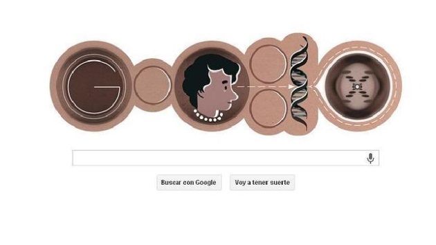 Seth dibuja el Doodle del aniversario de Rosalind Franklin, descubridora del ADN 