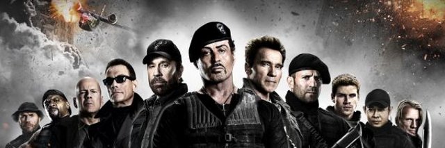 Arnold Schwarzenneger y Sylvester Stallone juntos en el rodaje de 'Los Mercenarios 3' 