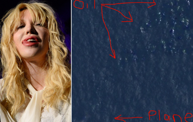 Courtney Love y el avión desaparecido