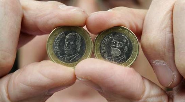 Euros con la cara de Homer Simpson