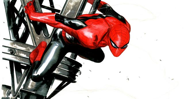 Espectacular póster de Gabriele Del Otto con todas las versiones de Spider-Man