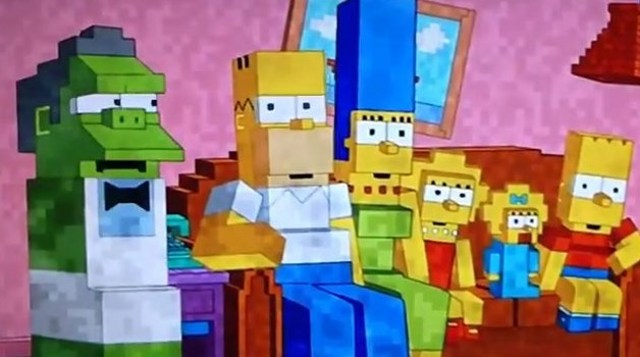 La intro de 'Los Simpsons' en Minecraft