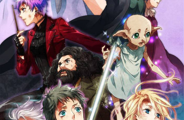 Increíble póster de los personajes de Harry Potter convertidos en anime