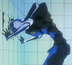 En términos cinemáticos es el sueño de cualquier animador, moviéndose con la imposible elegancia de un atleta olímpico de 200 metros de altura que se mueve a través de unos cables invisibles que tiran de su grupa.  Lejos de ser meras máquinas de matar, la complejidad de la psiche de los Evangelion los sitúa a medio camino entre los mechas y los monstruosos kaijus tan peligrosos como sus propios adversarios.  