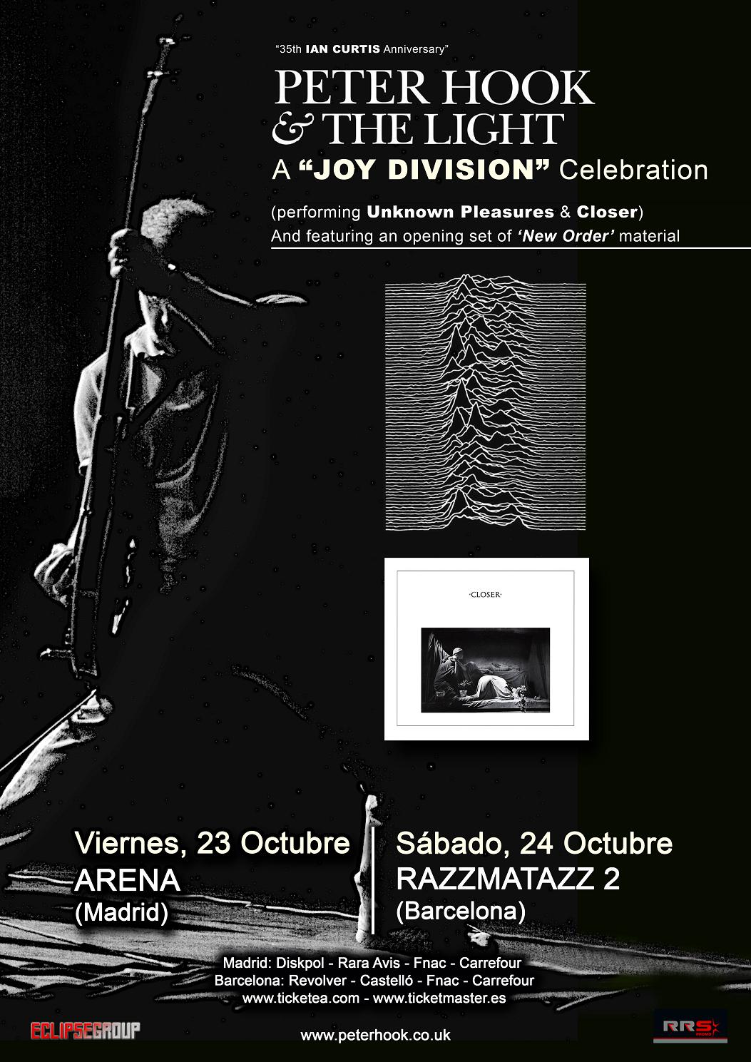 concierto peter hook madrid barcelona