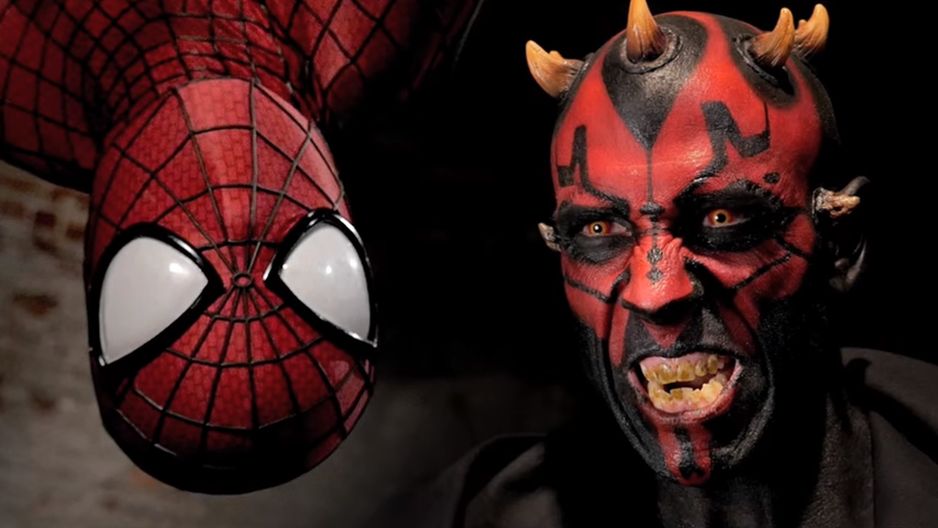 ¡Inesperado enfrentamiento de Spider-Man contra Darth Maul!