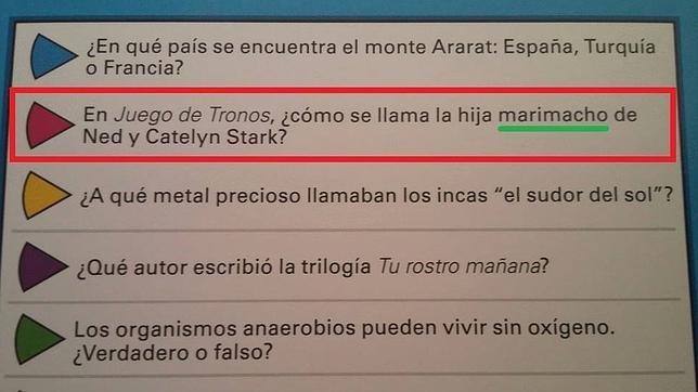 Indignación con la pregunta de 'Juego de Tronos' en el Trivial