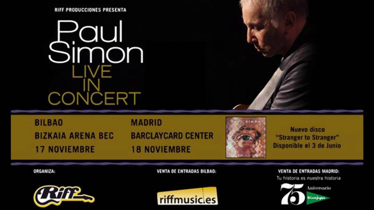 Paul Simon regresa a España en dos conciertos únicos