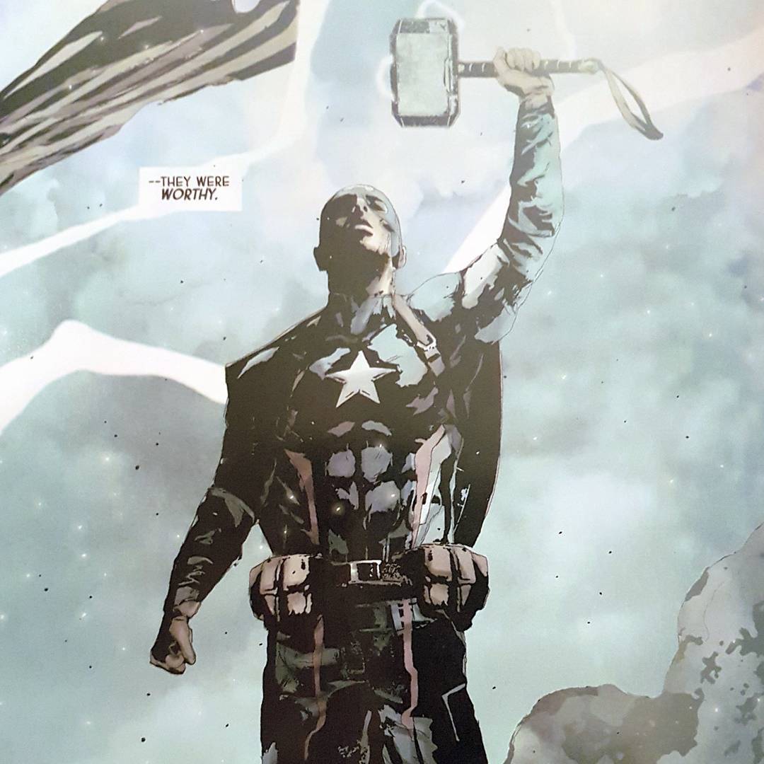 El Capitán América Hydra levanta el Mjolnir en 'Imperio Secreto'