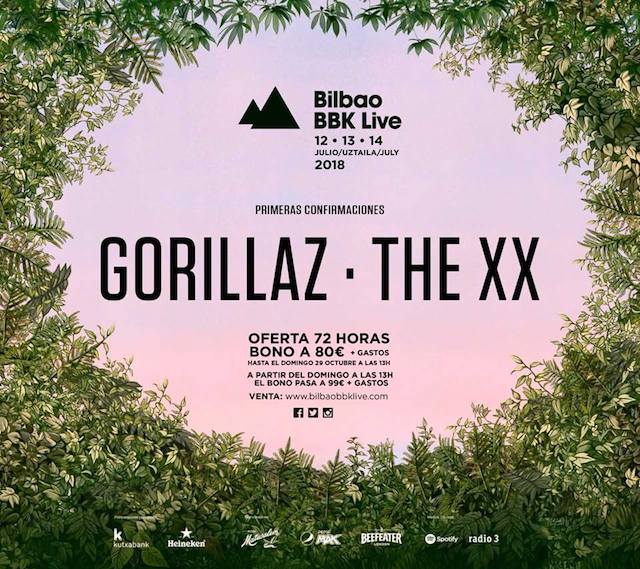 Gorillaz y The XX son los primeros nombres de Bilbao BBK Live 2018