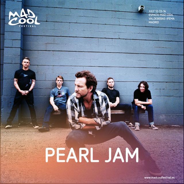 Peal Jam cabeza de cartel de Mad Cool 2018