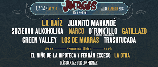 The Juergas Rock Festival reventará Almería este verano