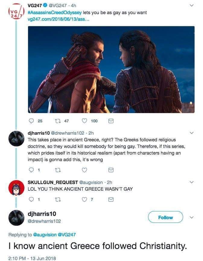 Fans indignados porque el nuevo Assassin's Creed te permita ser gay en Grecia