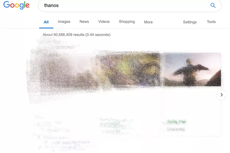 El increíble homenaje de Google a Thanos por 'Vengadores: Endgame'