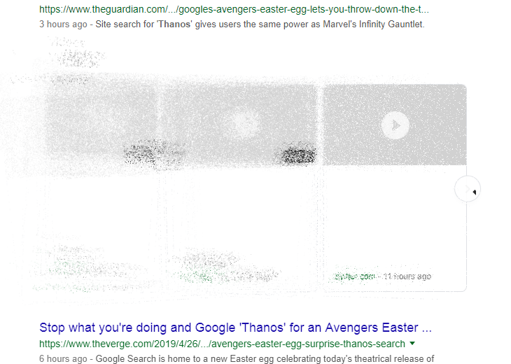 El increíble homenaje de Google a Thanos por 'Vengadores: Endgame'