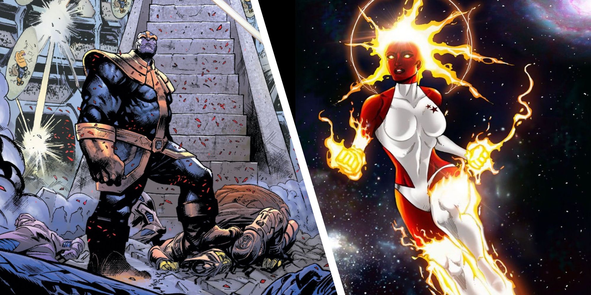 Capitán Marvel VS Thanos