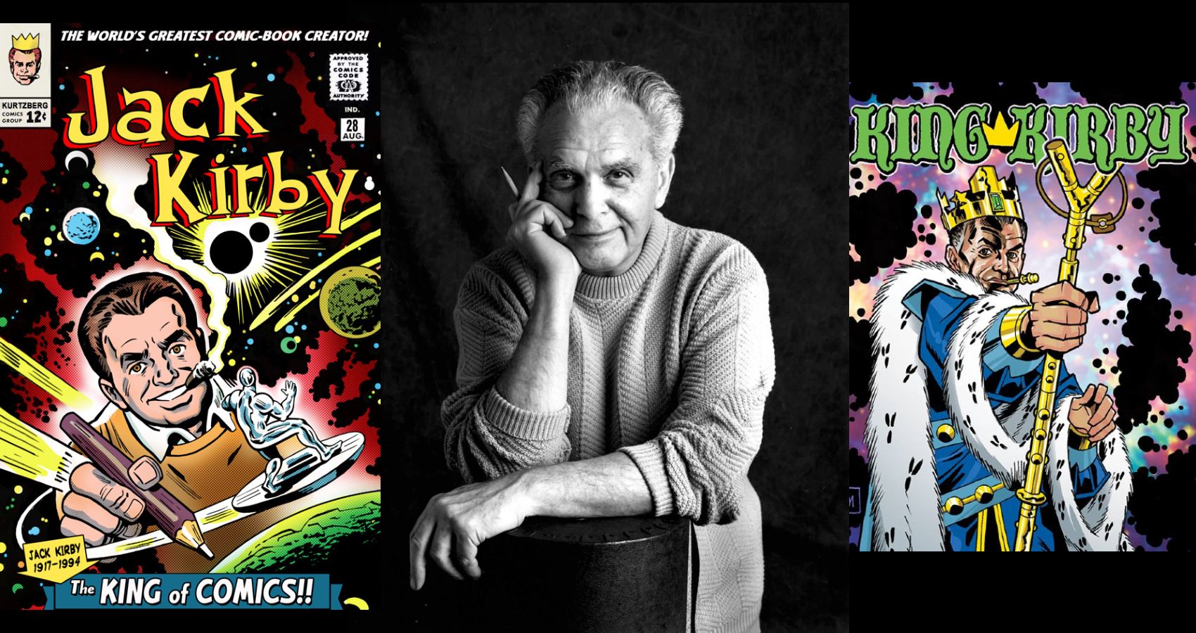 El legendario creador Jack "El Rey" Kirby apareció 20 veces en los comics