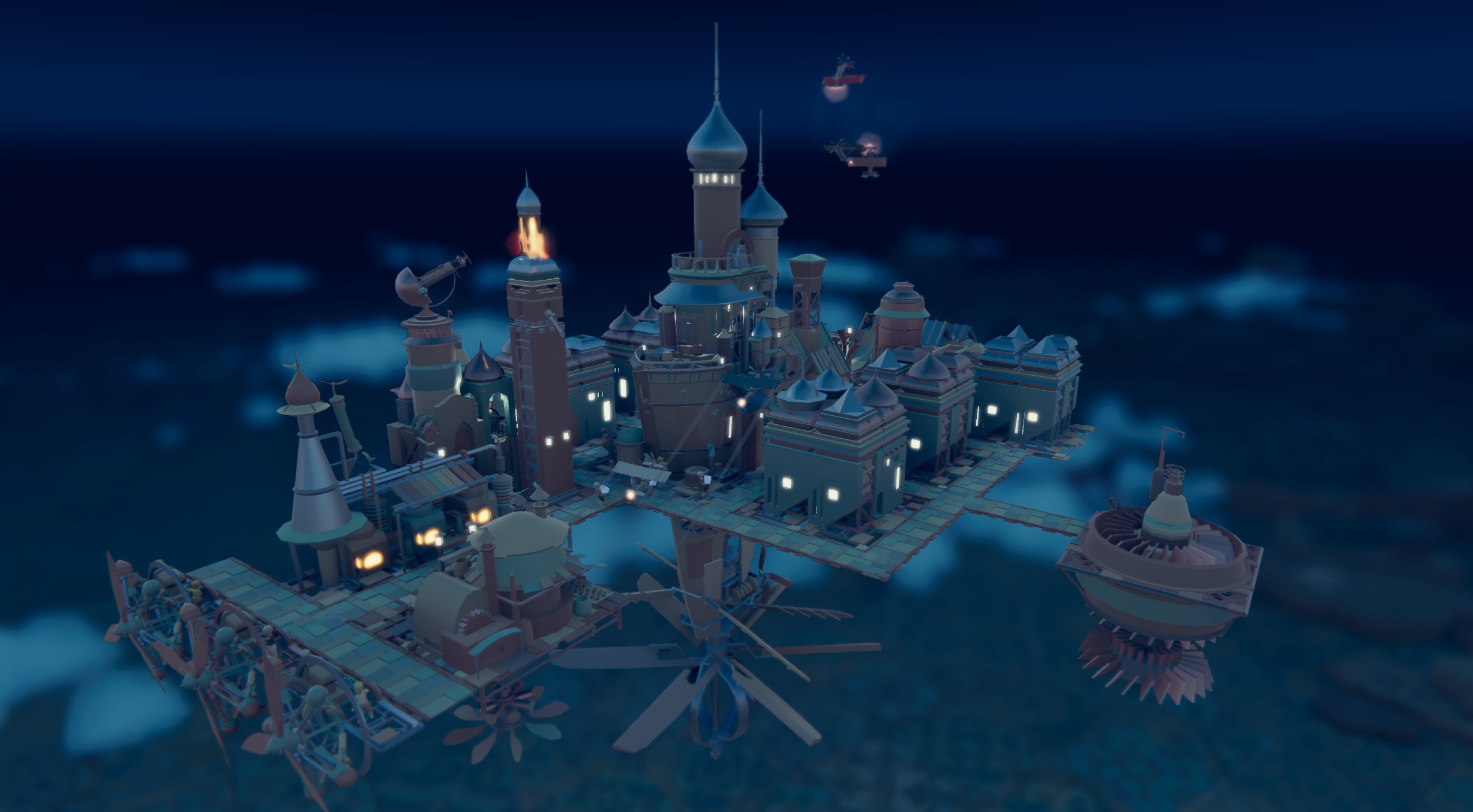 El Reino Aerotransportado es un hipnótico constructor de ciudades donde la gravedad es su único enemigo