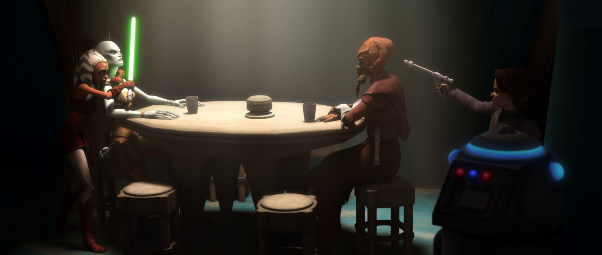 Plo Koon Talks To Boba fett
