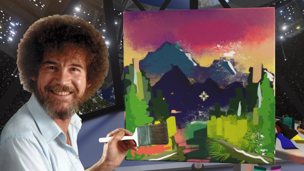 Intenté seguir un tutorial de Bob Ross mientras jugaba a un simulador de artista y la lucha fue real