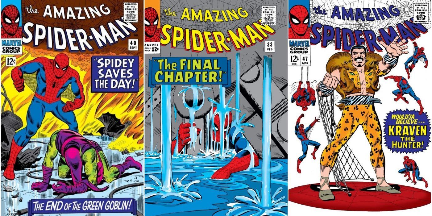 Las 10 mejores portadas de los cómics de Spiderman de los años 60, clasificadas