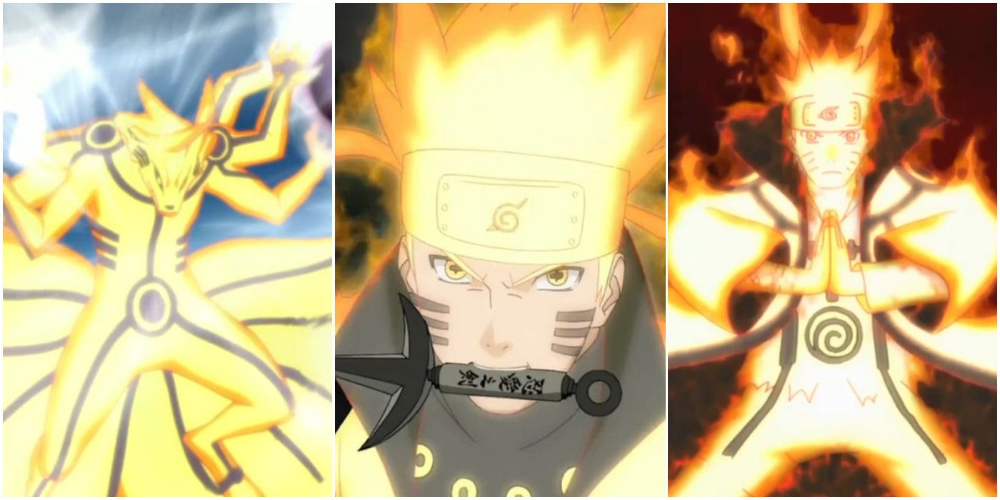 Naruto: Todas las formas del modo de chakra de las nueve colas de Naruto, clasificadas