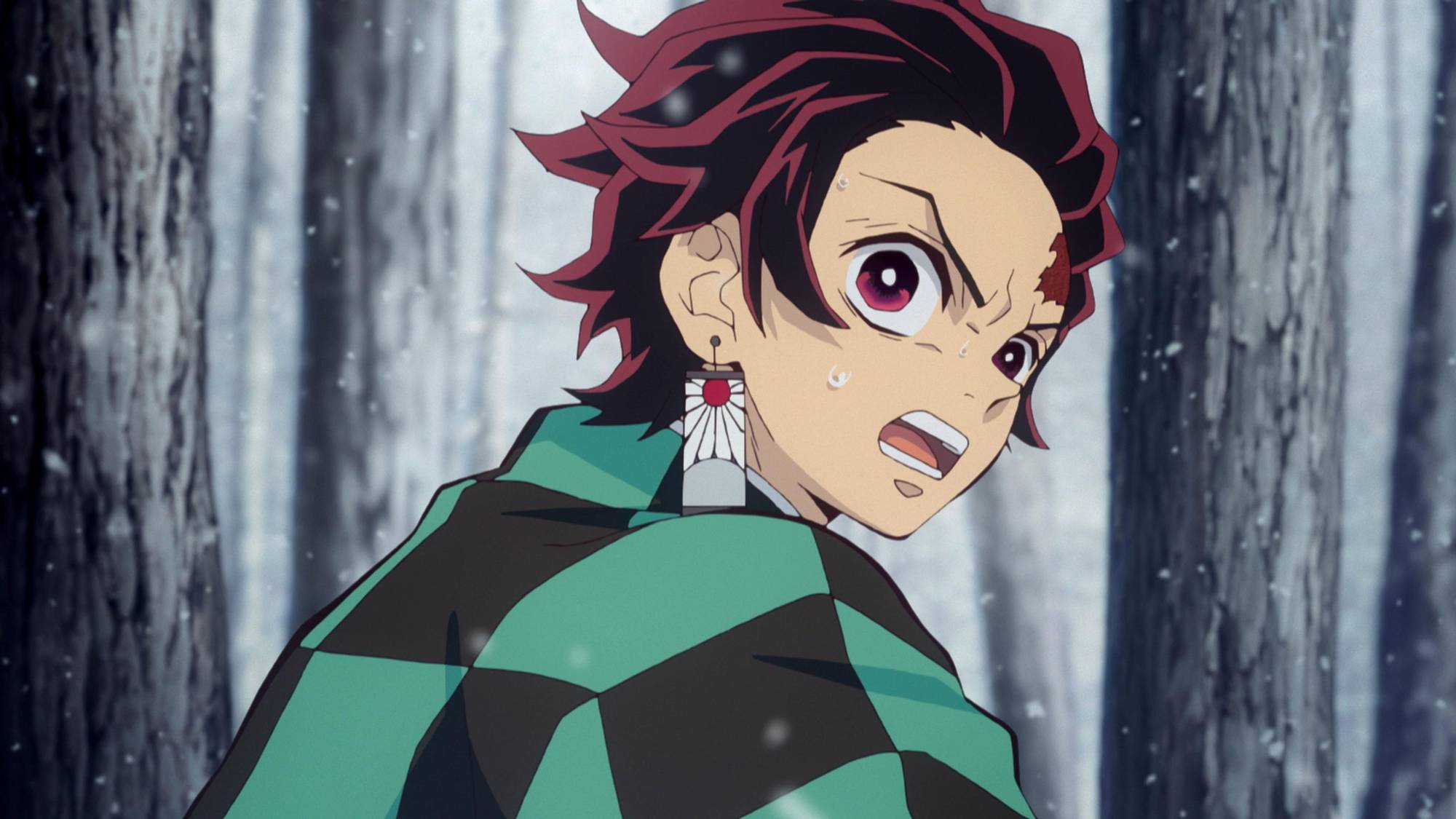 Tanjiro Using Fire Attack In Demon Slayer Anime