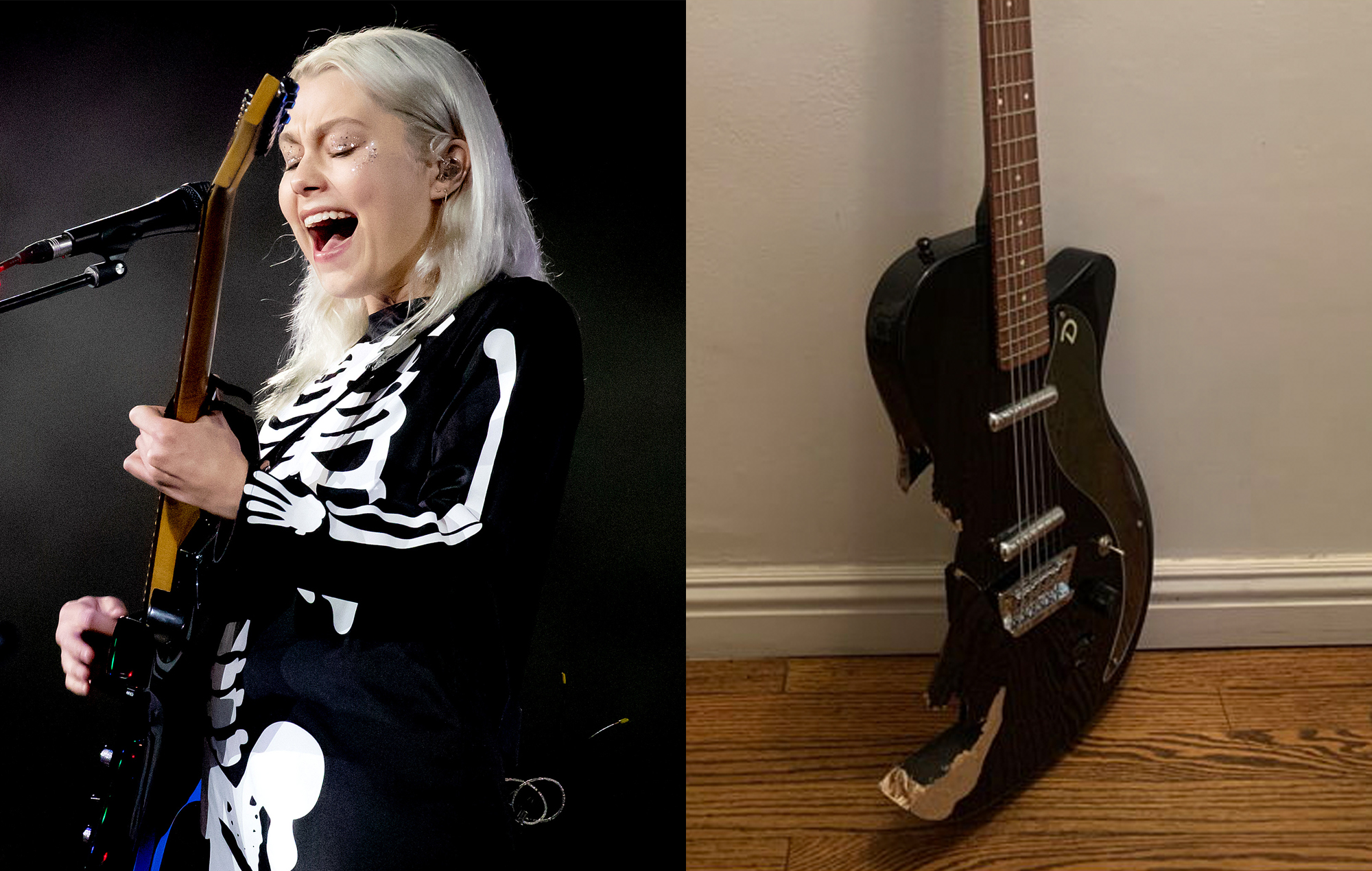 La guitarra destrozada de Phoebe Bridgers en 'Saturday Night Live' se vende por más de 100.000 dólares