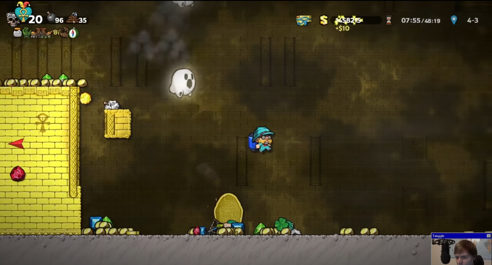 Un jugador de Spelunky 2 bate el récord mundial de oro (haciendo saltar todo por los aires)