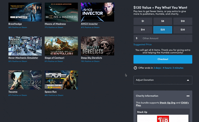 Humble Bundle pide perdón y recupera los sliders solidarios